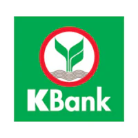 k bank logo with a plant in the middle